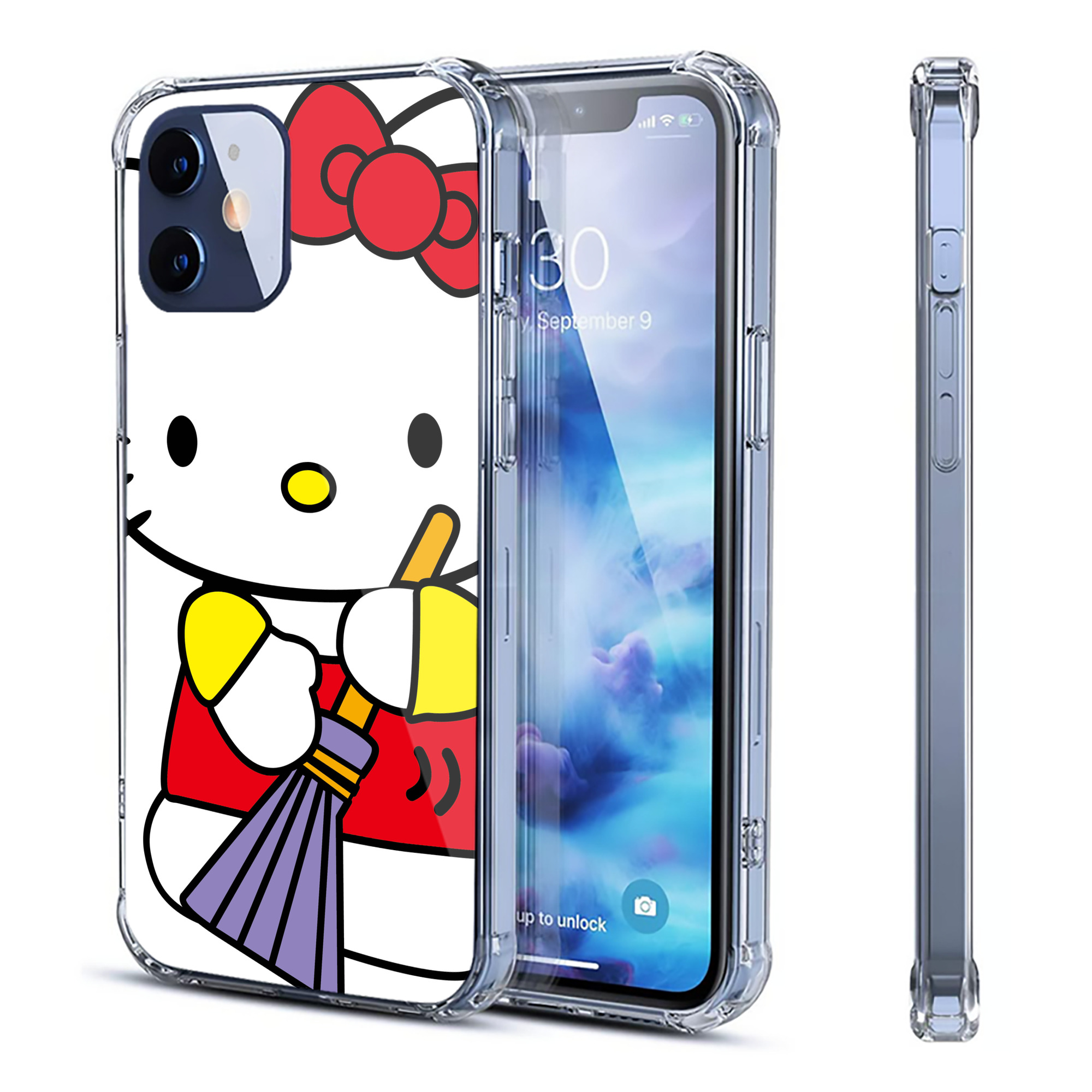 （画像用） Hello Kitty ハローキティ 【iPhone 12シリーズ対応】透明スマホケース（クリアソフトケース）